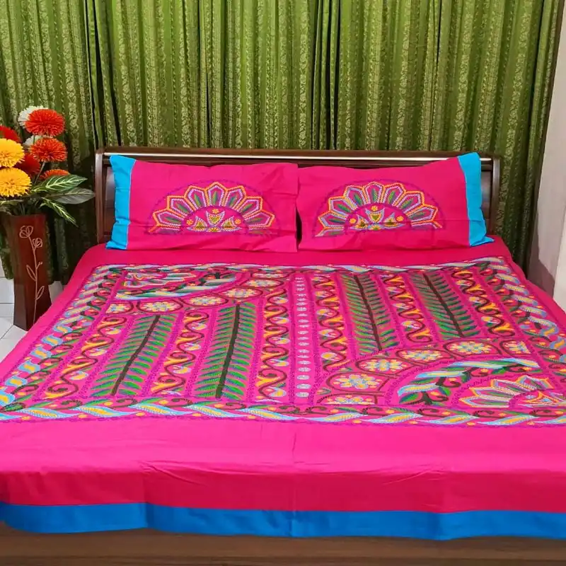 Traditional Nakshi Bedcover.