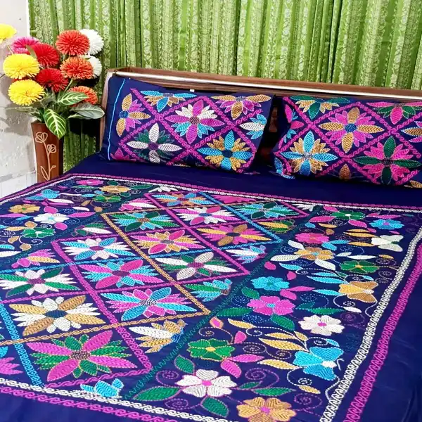 traditional nakshi bedcover