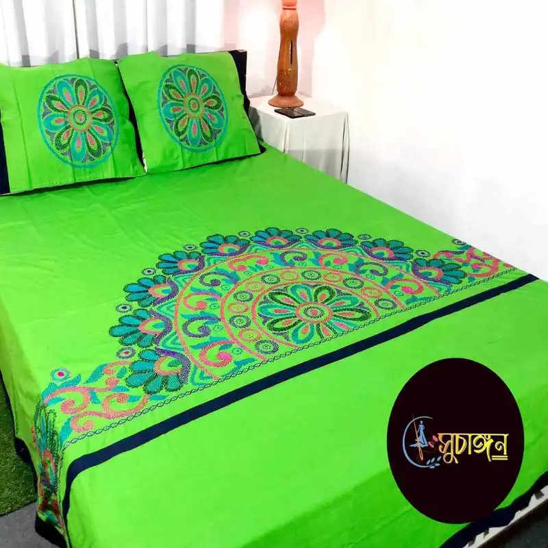 Traditional Nakshi Bedcover.
