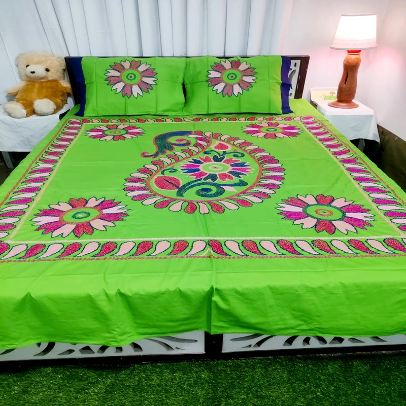 Traditional Hand Stitch Nakshi Bedcover.