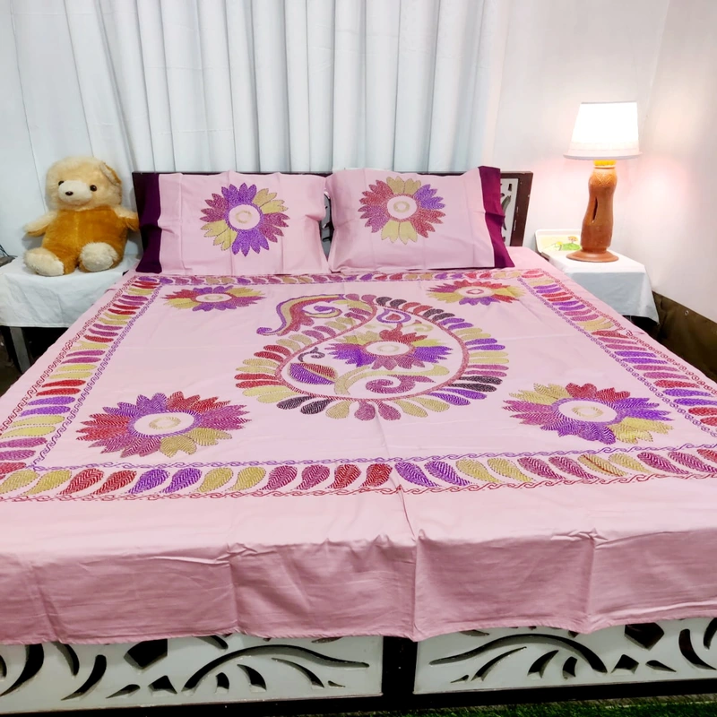 TRaditional Hand Stitch Nakshi Bedcover