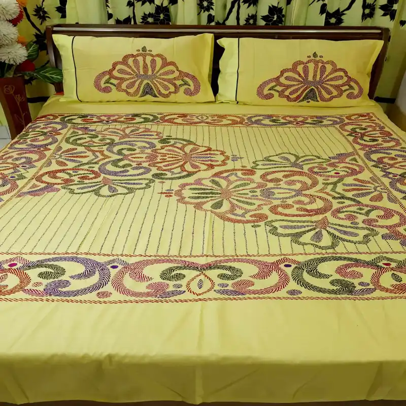 Traditional Nakshi Bedcover.